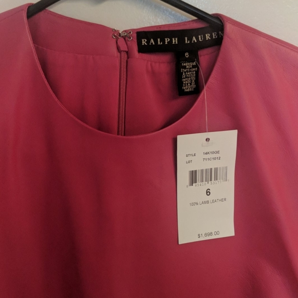 Ralph Lauren black label Rowena lamb leather top - Picture 5 of 10